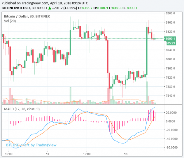 Bitcoin Rebounds to $8,100 as Verge Plummets 37% after Pump; Market Nears $350 Billion