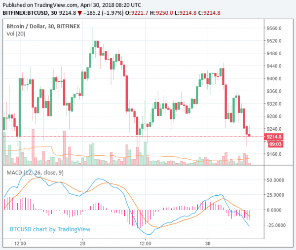 Bitcoin Price Corrects to $9,200 while EOS Drops 15%, Market Moves Toward $430 Billion