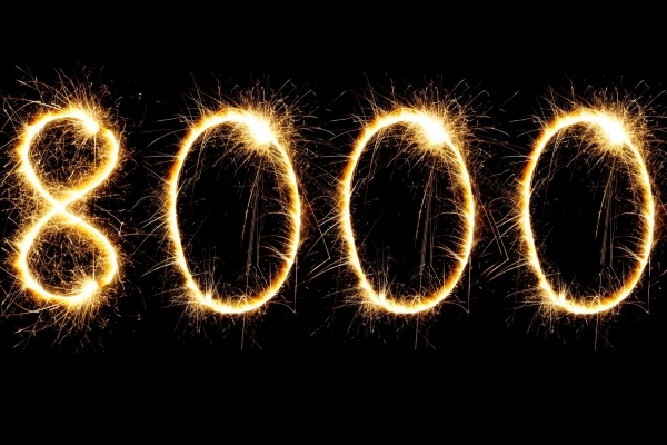 Bitcoin Hits 8,000 USD, Altcoins Struggle to Catch Up