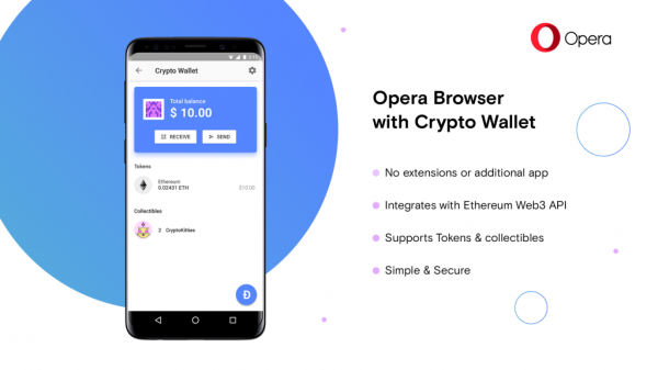 Bitmain-Backed Opera Web Browser Adds Built-In Ethereum Wallet