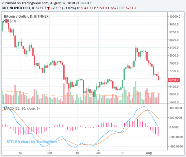 Newsflash: Bitcoin Price Slips Below Crucial $6,800 Support Level
