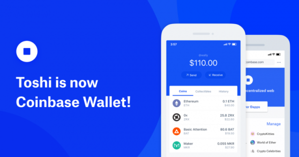 Bitcoin Wallet Browser Toshi Rebrands to &lsquo;Coinbase Wallet&rsquo;