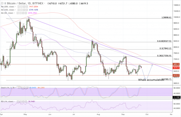 Bitcoin Price Intraday Analysis: BTC/USD Reverses from Bear Flag Top
