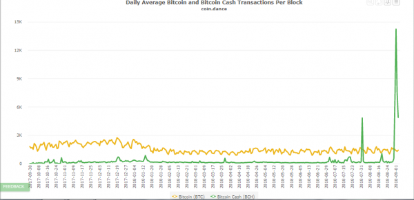 Bitcoin Cash Gains 14% as Stress Test Hits Transaction Record