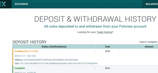 Poloniex Requires 2,000 Confirmations for Bytecoin Transactions