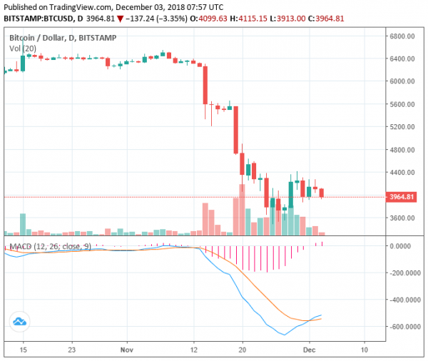 Bitcoin Price Falls to $3,900 After Poor Weekend, Crypto Market Loses $12 Billion