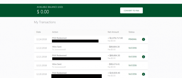 Paxos Standard Hassling Ethereum Traders Trying to Redeem Stablecoin PAX for Dollars