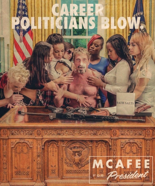 Bitcoin Bull John Mcafee Is Running for President While Running from the Law
