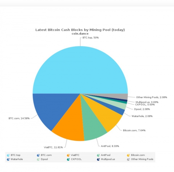 Bitcoin Cash: Single Mining Pool Controls 50% of Hashrate