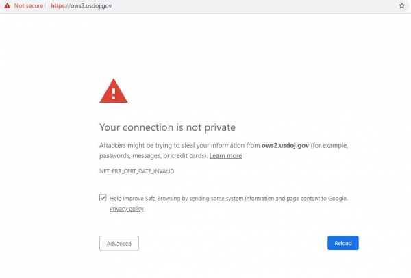 Government Shutdown Leaves Websites Inaccessible as Security Certificates Expire